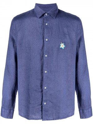 Рубашка с цветочной вышивкой Altea. Цвет: синий