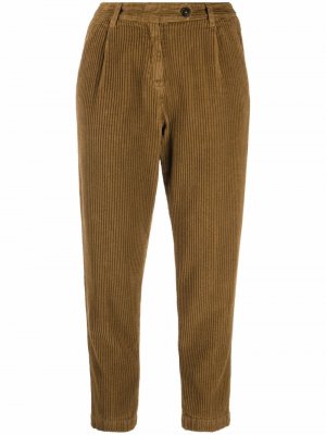 Зауженные вельветовые брюки Massimo Alba. Цвет: зеленый