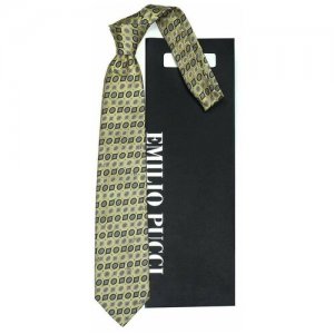 Оригинальный галстук 848422 Emilio Pucci. Цвет: серый/бежевый