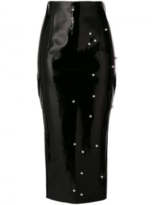Декорированная юбка Cristina Savulescu. Цвет: черный
