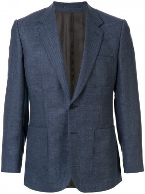 Однобортный пиджак Gieves & Hawkes. Цвет: синий