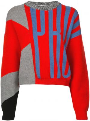 Жаккардовый свитер PSWL Proenza Schouler. Цвет: красный