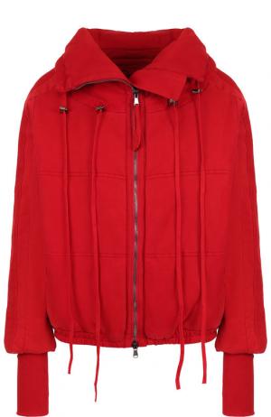 Хлопковая куртка с воротником-стойкой Roque. Цвет: красный