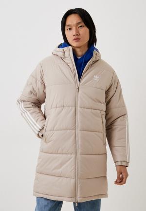 Куртка утепленная adidas Originals ADICOL LONG JKT. Цвет: бежевый