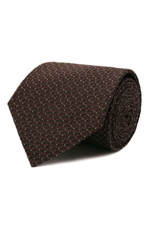 Шелковый галстук Brioni. Цвет: коричневый