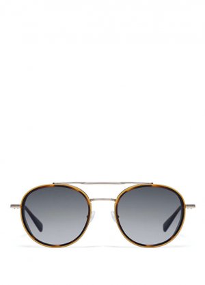 Солнцезащитные очки унисекс capri 6855, 2 круглые, открытые, золотистые, гавана Gigi Studios