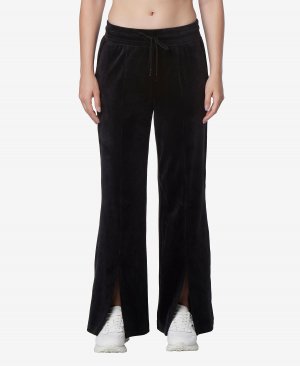Женские бархатные брюки полной длины с вентиляцией , черный Marc New York