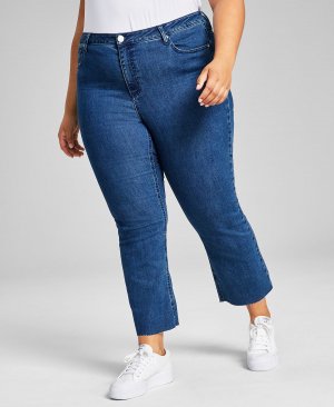 Модные укороченные расклешенные джинсы больших размеров Andres And Now This