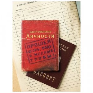Обложка для паспорта , красный Бюро находок. Цвет: красный