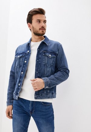 Куртка джинсовая Calvin Klein Jeans. Цвет: синий