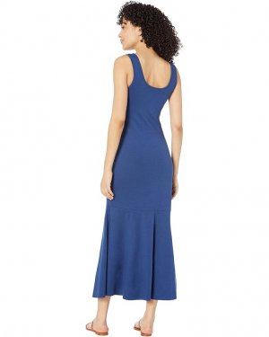 Платье SUNDRY Long Twist Front Sleeveless Dress in Cotton Modal, цвет Sapphire