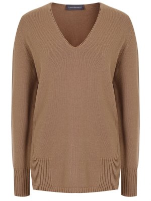Пуловер шерстяной LORENA ANTONIAZZI. Цвет: коричневый