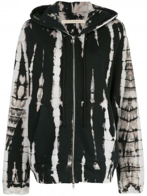 Oversized abstract print hoodie Raquel Allegra. Цвет: черный