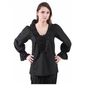 Пиратский набор Черная рубаха+бандана (1030) 42 RUBIE'S. Цвет: черный