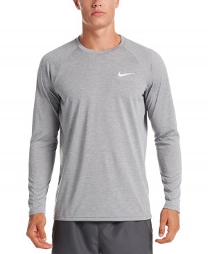 Мужская футболка для плавания с длинными рукавами Heather Hydroguard Nike