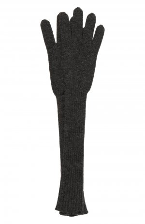 Удлиненные кашемировые перчатки Tegin. Цвет: серый