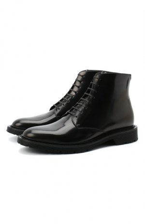 Кожаные ботинки Saint Laurent. Цвет: чёрный