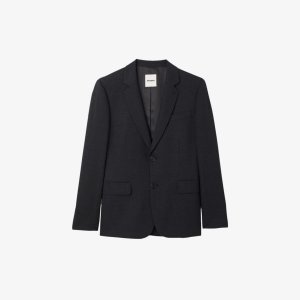 Однобортный пиджак Legacy из эластичной шерсти , цвет noir / gris Sandro