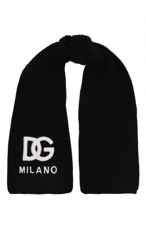 Шерстяной шарф Dolce & Gabbana. Цвет: чёрный