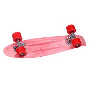 Скейт мини круизер Plast Board Smoke Red 22.5 (57.2 см) Union. Цвет: розовый