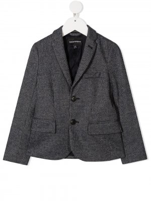 Пиджак на пуговицах с длинными рукавами Emporio Armani Kids. Цвет: синий