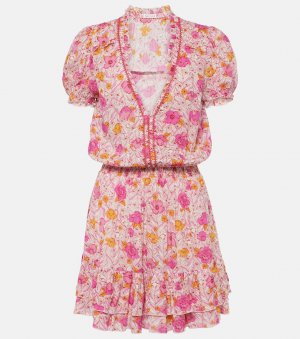 Мини-платье с цветочным принтом , розовый Poupette St Barth