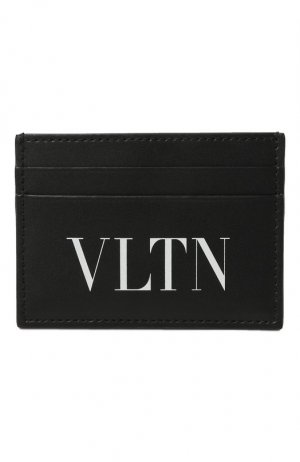 Кожаный футляр для кредитных карт Valentino. Цвет: чёрный