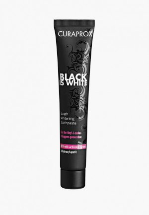 Зубная паста Curaprox Отбеливающая Black Is White, 90 мл. Цвет: черный
