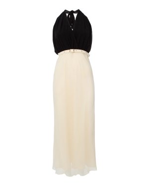 Платье SS20-1519 m черный+белый LAROOM. Цвет: черный+белый