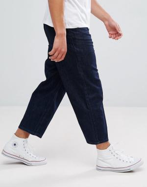 Темные широкие джинсы Kiomi. Цвет: темно-синий