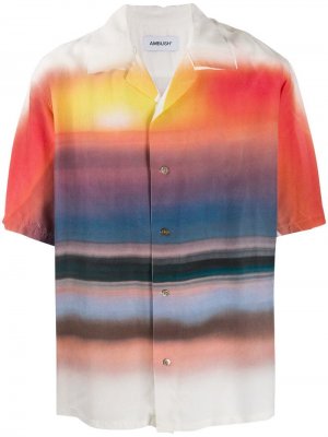 Рубашка с короткими рукавами и эффектом градиент AMBUSH. Цвет: оранжевый