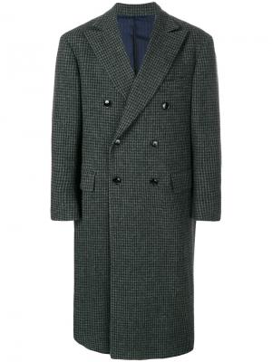 Двубортное пальто Mp Massimo Piombo. Цвет: многоцветный