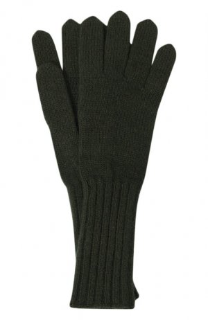 Кашемировые перчатки Tegin. Цвет: зелёный