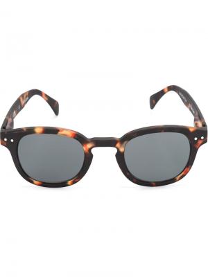Солнцезащитные очки в круглой оправе See Concept. Цвет: коричневый