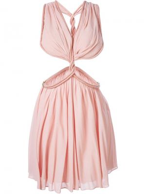 Платье с веревочной отделкой Jay Ahr. Цвет: розовый и фиолетовый