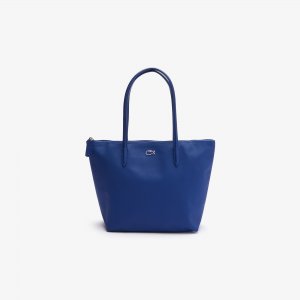 Сумки и кошельки Женская сумка-тоут L.12.12 Concept на молнии Lacoste. Цвет: синий