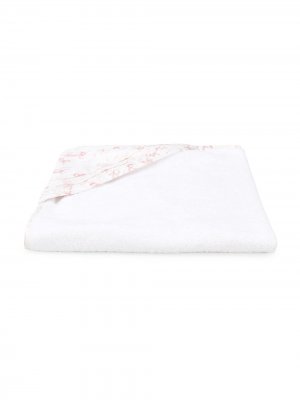 Полотенце с принтом Baby Dior. Цвет: белый