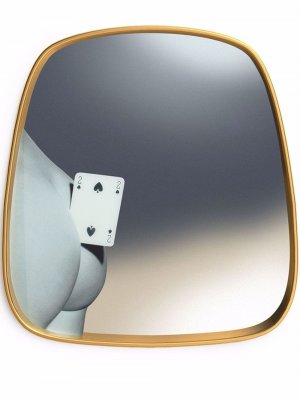 Зеркало Two of Spades (59 см) Seletti. Цвет: серый