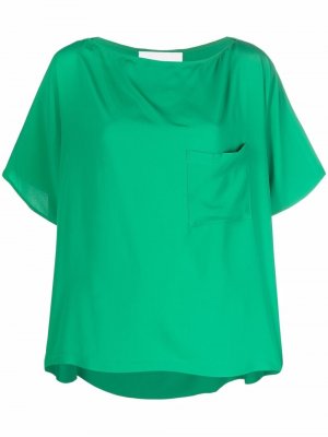 Блузка с нагрудным карманом 8pm. Цвет: зеленый