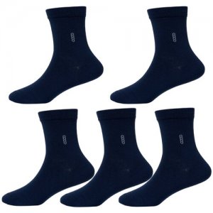 Комплект из 5 пар детских носков LORENZLine темно-синие, размер 14-16. Цвет: синий