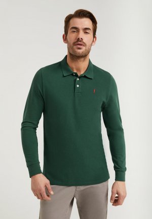 Рубашка-поло LONG SLEEVE REGULAR FIT , цвет bottle green Polo Club