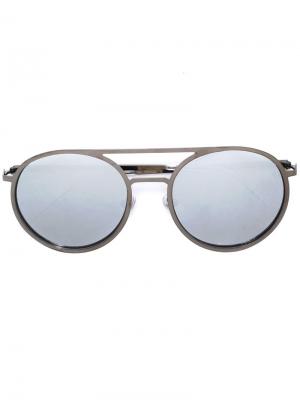 Солнцезащитные очки Christian Koban. Цвет: металлический
