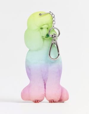 Зеркальный разноцветный брелок для ключей в виде пуделя -Мульти Monki