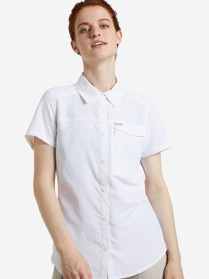 Рубашка с коротким рукавом женская Silver Ridge 2.0 Short Sleeve, Белый, размер 46 Columbia. Цвет: белый