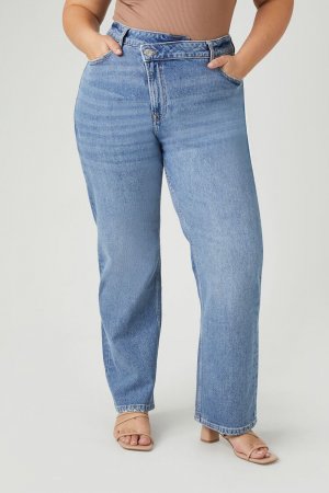 Прямые джинсы из эластичного денима больших размеров , деним Forever 21