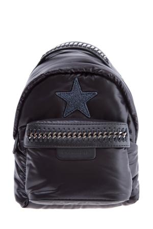 Небольшой рюкзак из нейлона с символикой бренда STELLA McCARTNEY. Цвет: черный