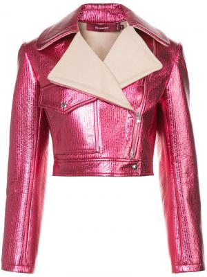Cropped moto jacket Sies Marjan. Цвет: розовый и фиолетовый