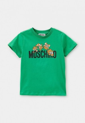Футболка Moschino Kid. Цвет: зеленый