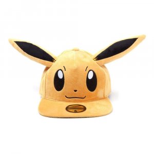 Бейсболка Eevee Plush with Ears Snapback, унисекс, коричневая (SB057768POK) Pokemon, мультиколор Pokémon