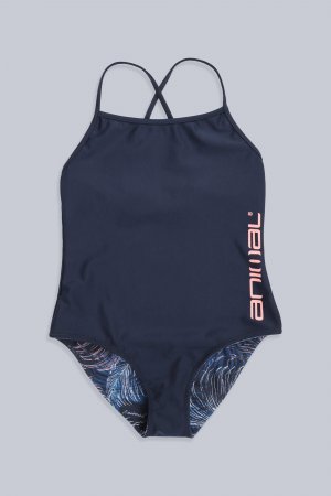 Купальник для отпуска Пляжный цельный купальный костюм из переработанных материалов , синий Animal
